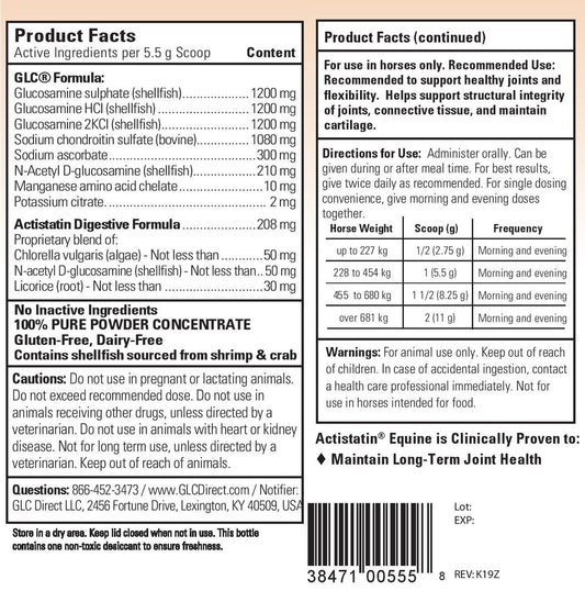 ACTISTATIN - Equine Powder - 1123.92g