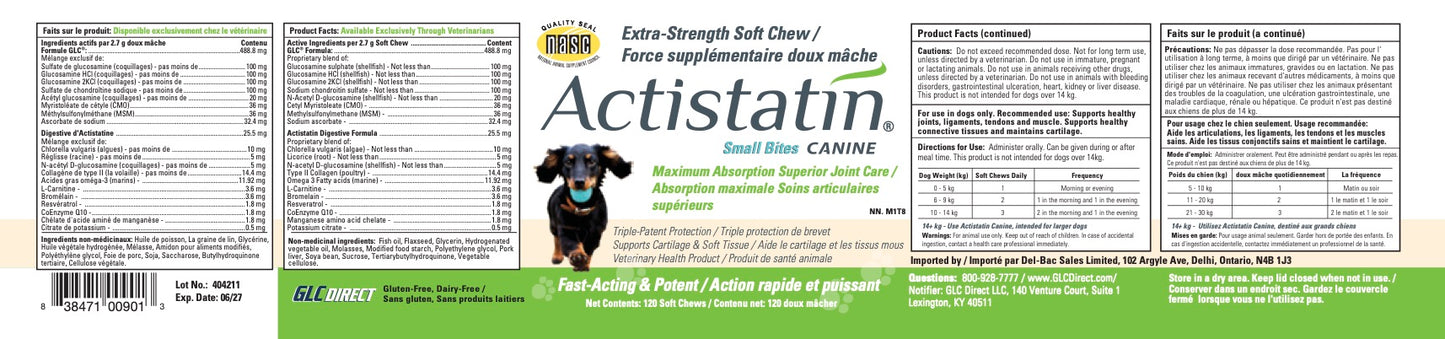 ACTISTATIN - Small Dog Chew - 120 Count