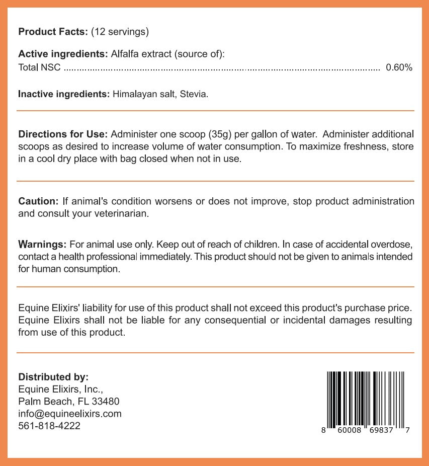 Equine Elixirs  CHUG - Hydration Support .41kg (12 servings)