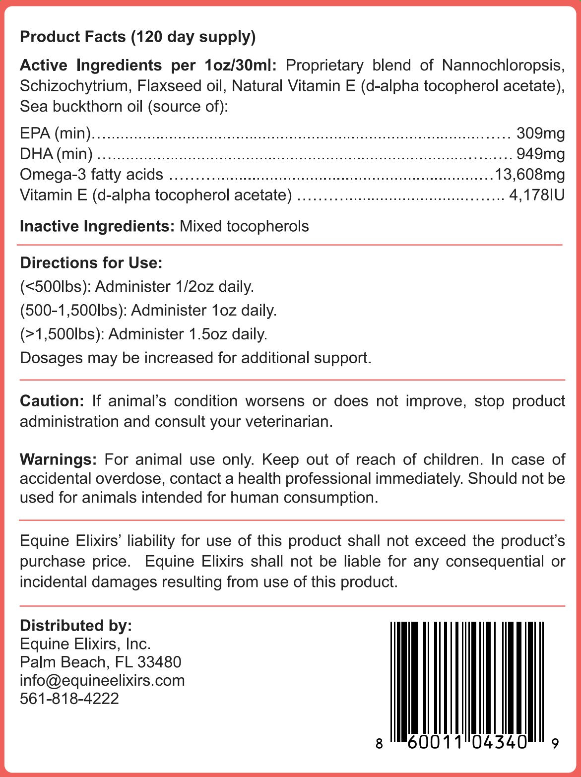 Equine Elixirs OM3GA