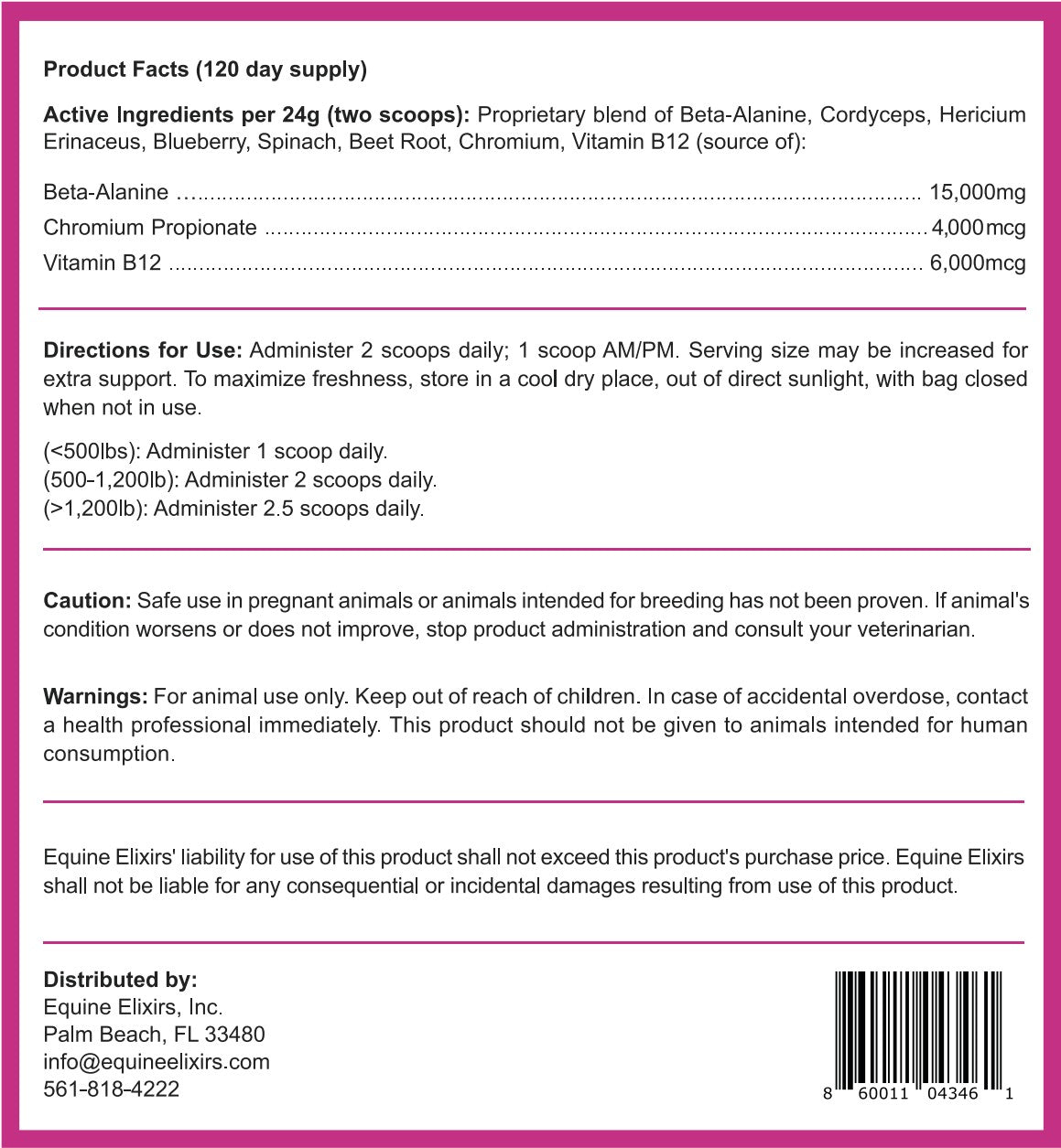 Equine Elixirs TURBO - Energy & Stamina